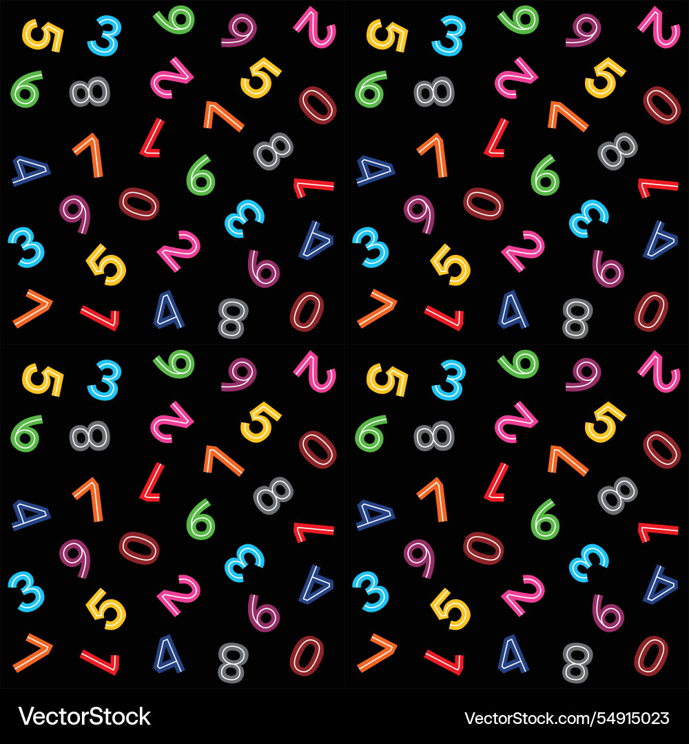 Cute number and mathematic seamless pattern Vector Image