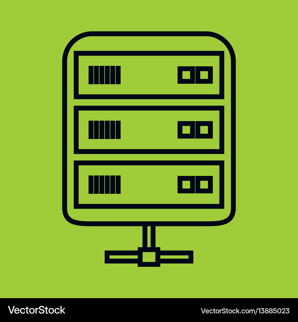 Data server isolated icon Vector Image