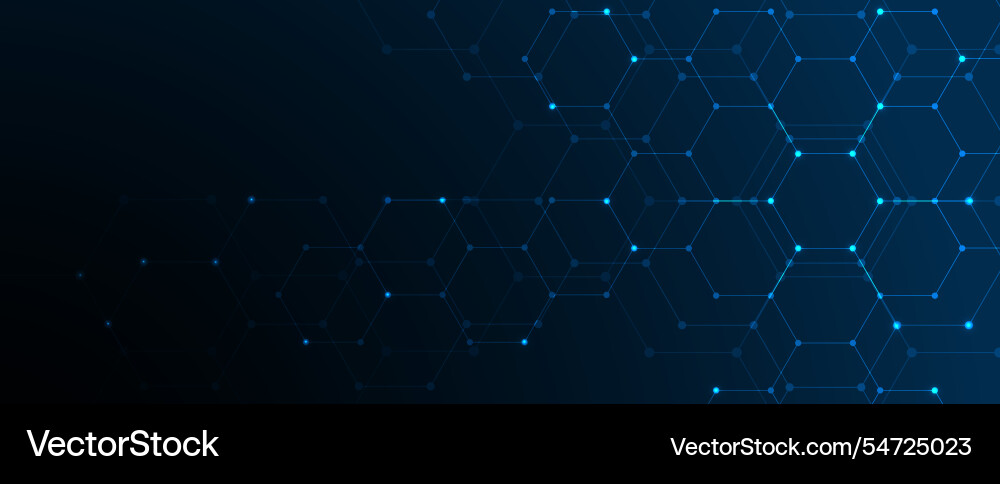 Geometric hexagon abstract science and technology Geometric hexagon abstract science and technology vector image