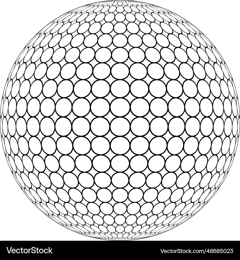 Globe 3d sphere ring mesh surface round structure Vector Image
