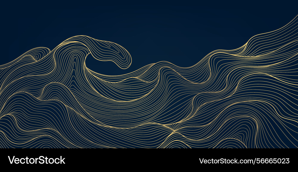 Gold line abstract wave pattern elegant Gold line abstract wave pattern elegant Vector Image
