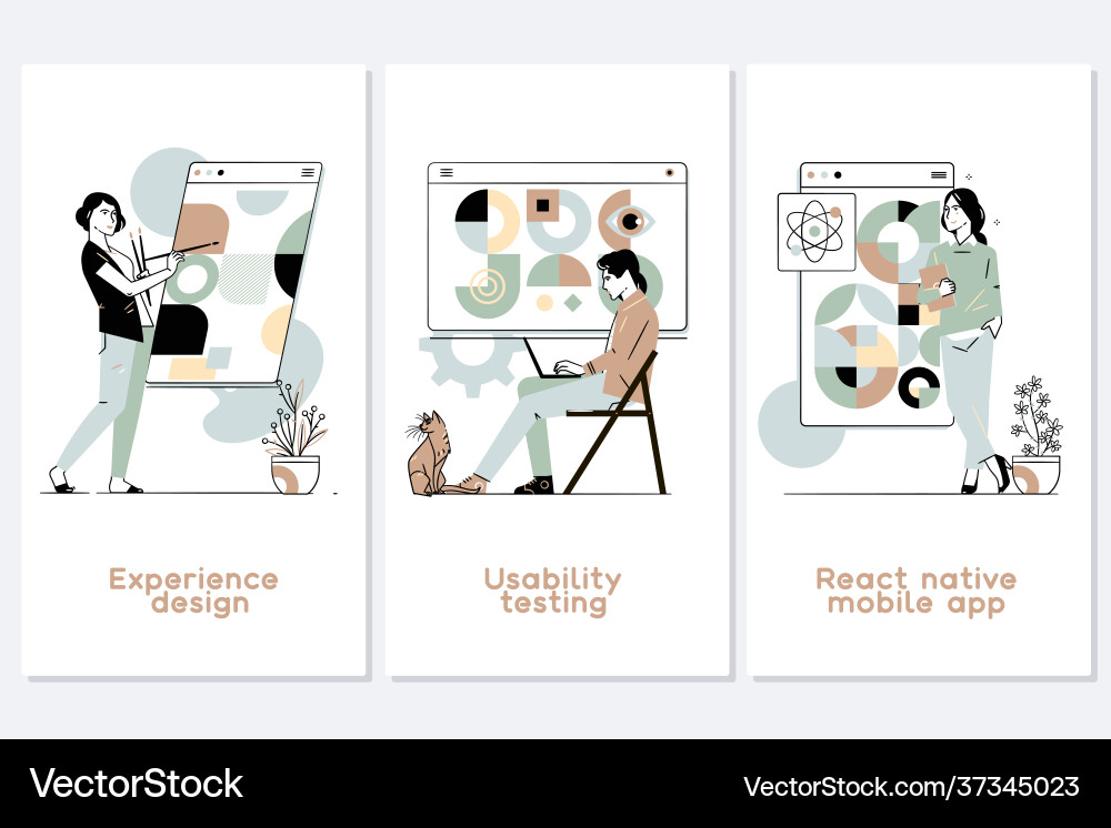 Mobile app development process abstract concept vector image