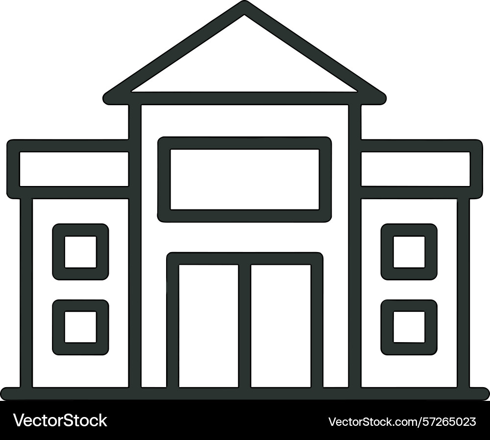Modern building design with simple lines Modern building design with simple lines vector image