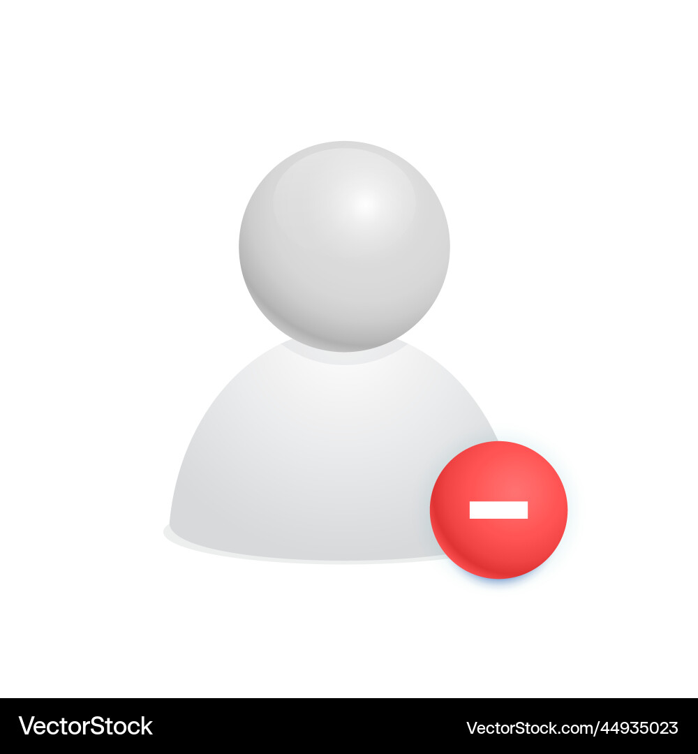 Remove user ui design from the group Vector Image