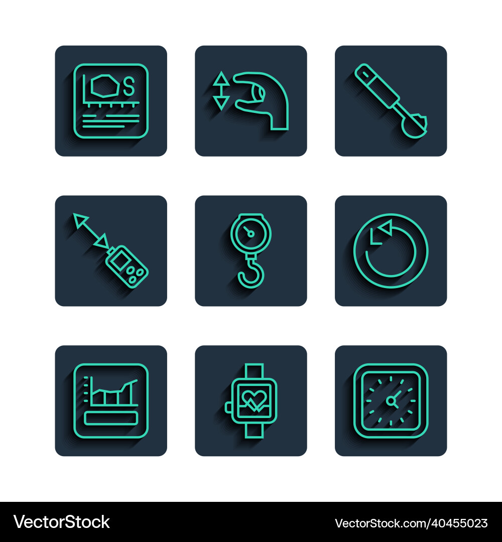Set line graph schedule chart diagram smart Vector Image