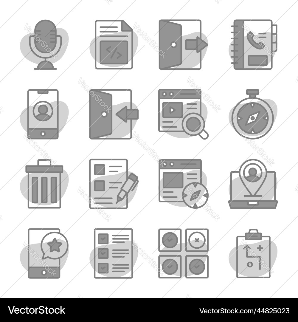 Set of user interface icons web design vector image