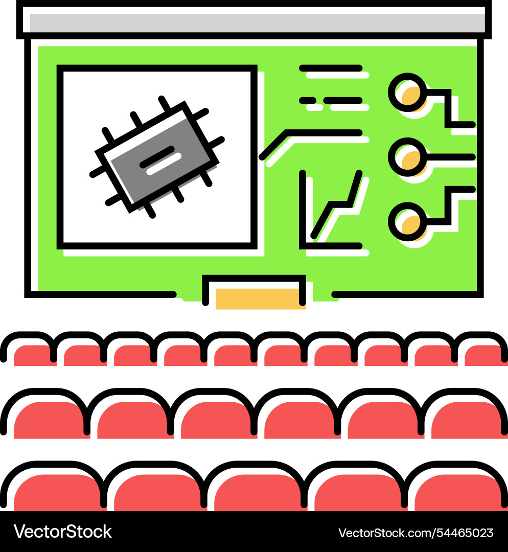 Tech conventions enthusiast color icon vector image