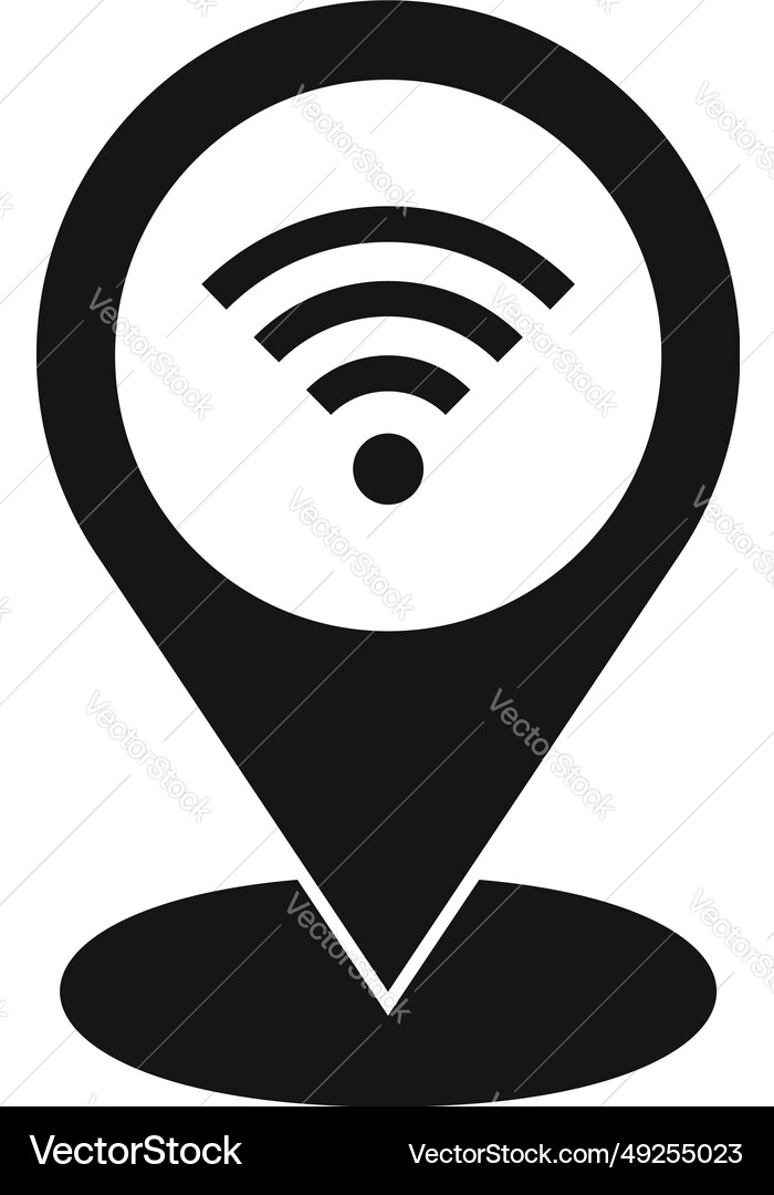 Wifi point location icon simple work data Wifi point location icon simple work data vector image
