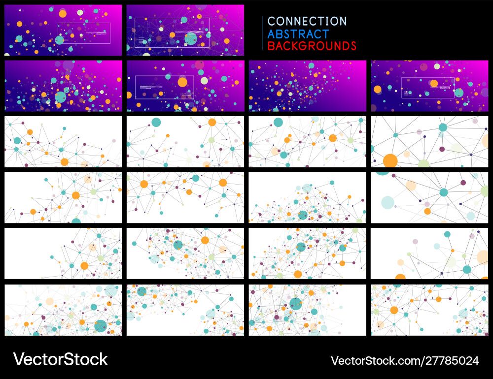 Abstract Connection Points vector image