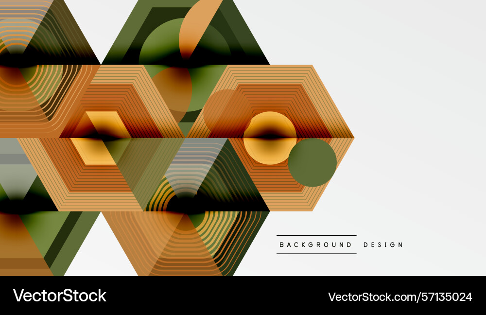 Abstract geometric pattern hexagons lines create vector image