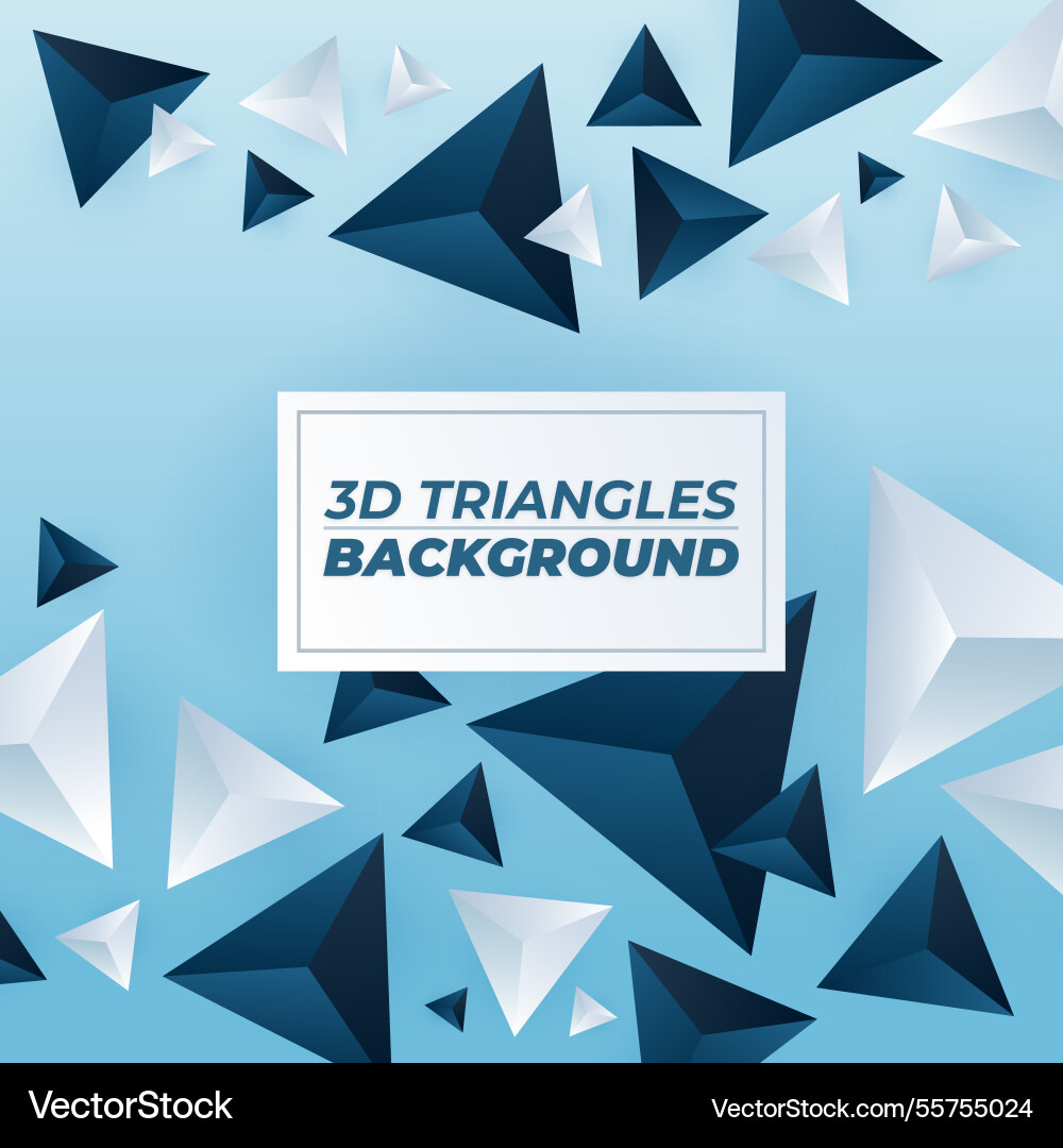 Abstrakter Hintergrund mit 3d Dreiecken Vektorbild