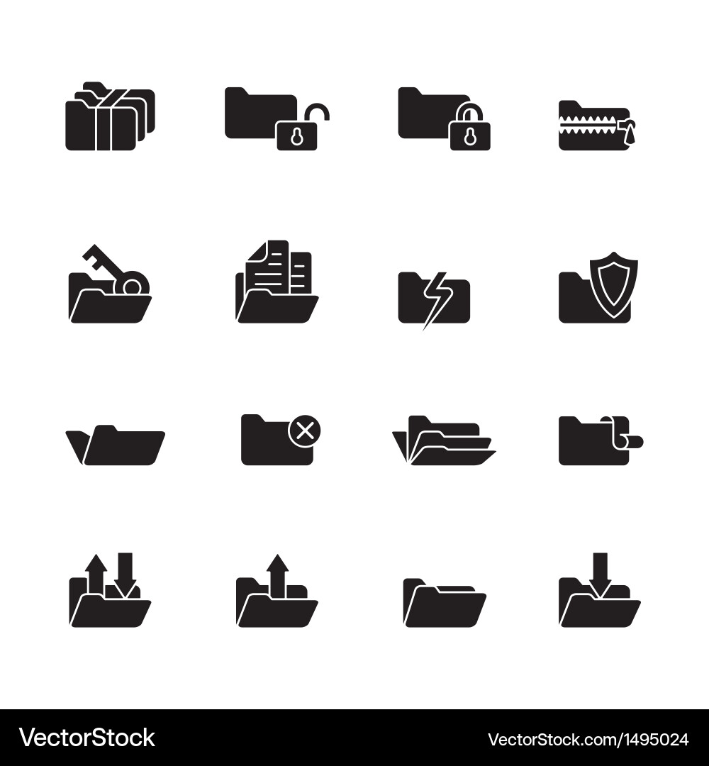 Computer icon set vector image