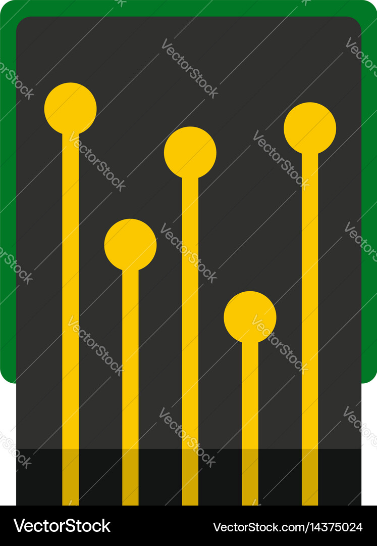 Computer processor icon isolated Vector Image