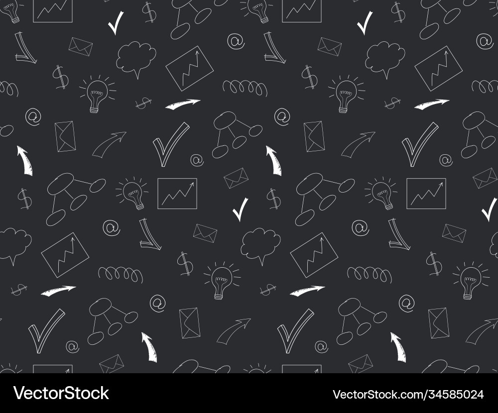 Contour pattern from different objects vector image