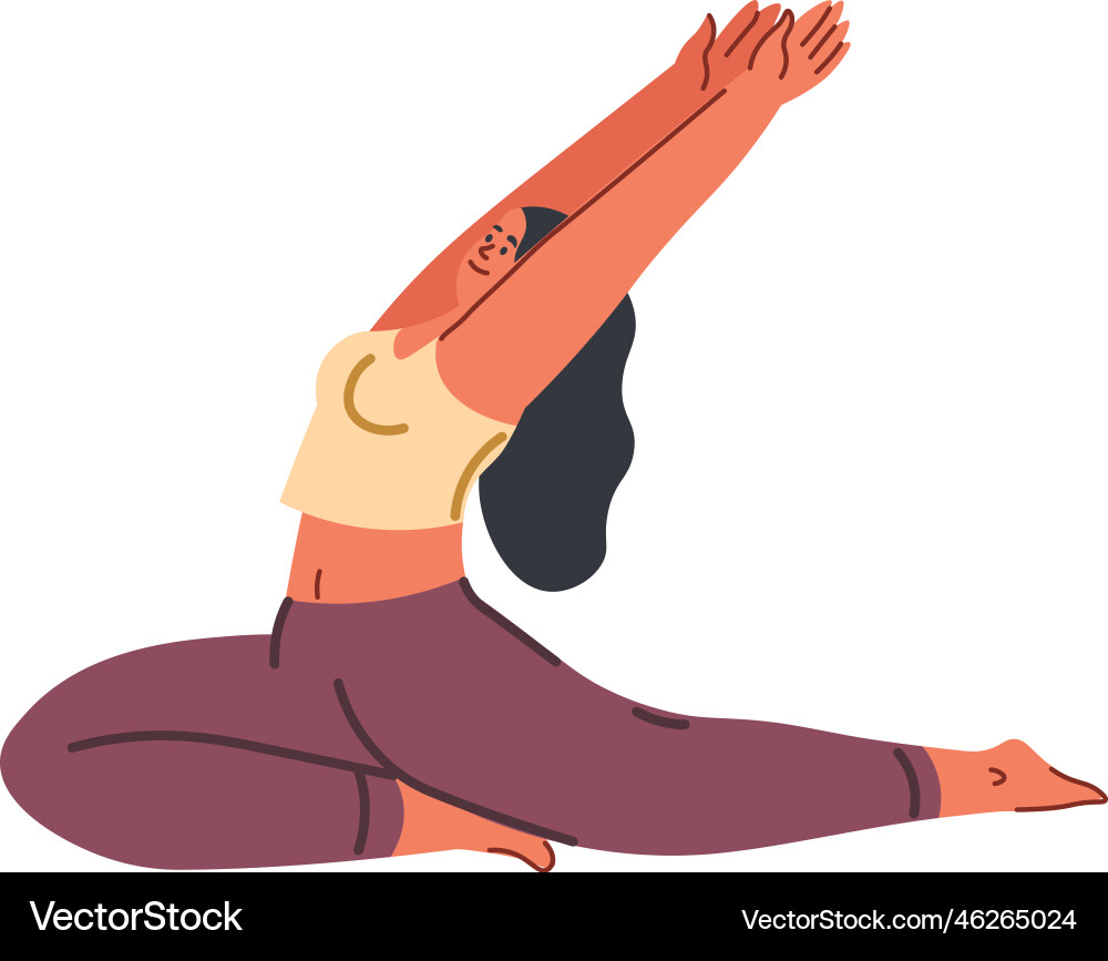 Eka pada raja kapotasana oder ein legged Taube Pose Eka pada raja kapotasana oder ein legged Taube Pose vektorbild