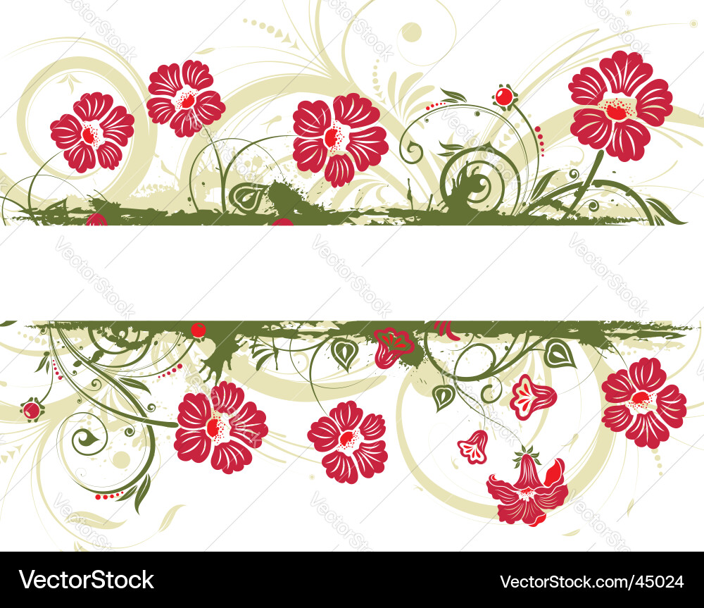 Floral Vines Background Vector Image