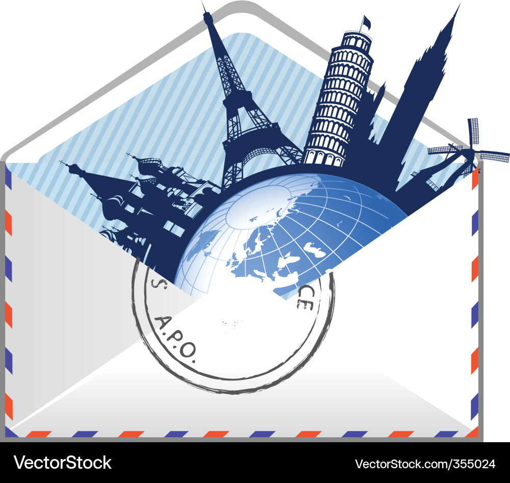 Global Email Communication Vector Image