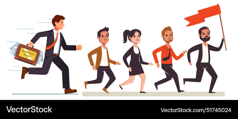 Project manager reviewing charts Royalty Free Vector Image