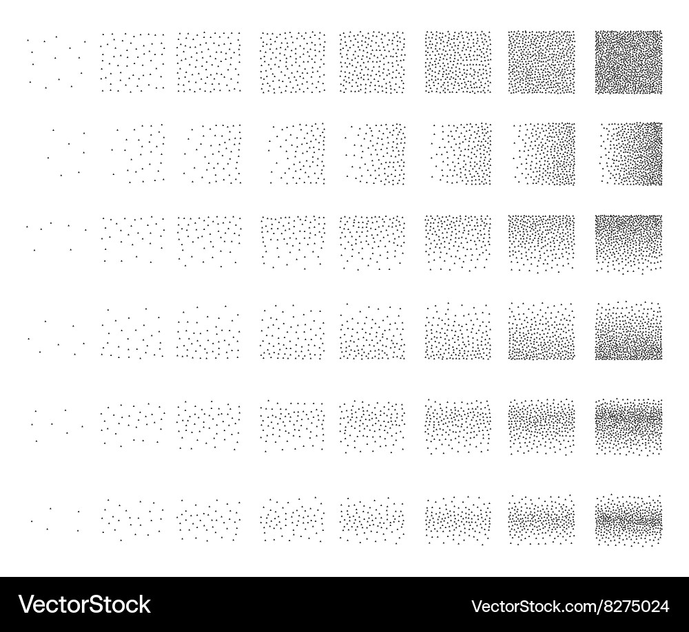 Set 48 triangle stipple pattern for design tile vector image