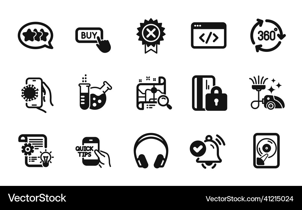 Set of seo script notification received Set of seo script notification received vector image