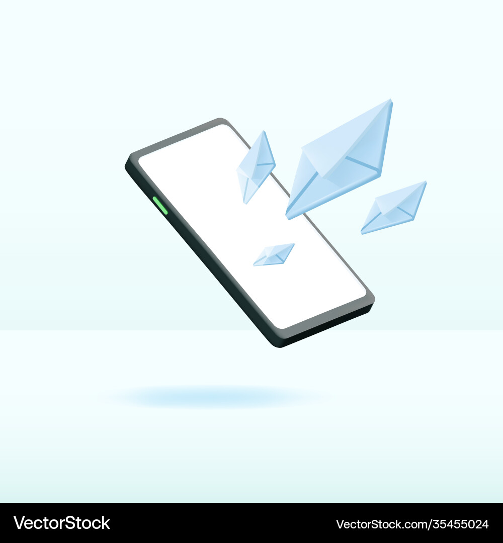 Smart Phone Message Sending vector image