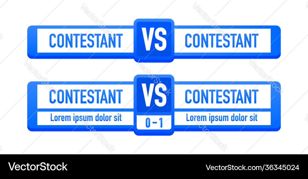 Vs logo versus board rivals with space Vector Image