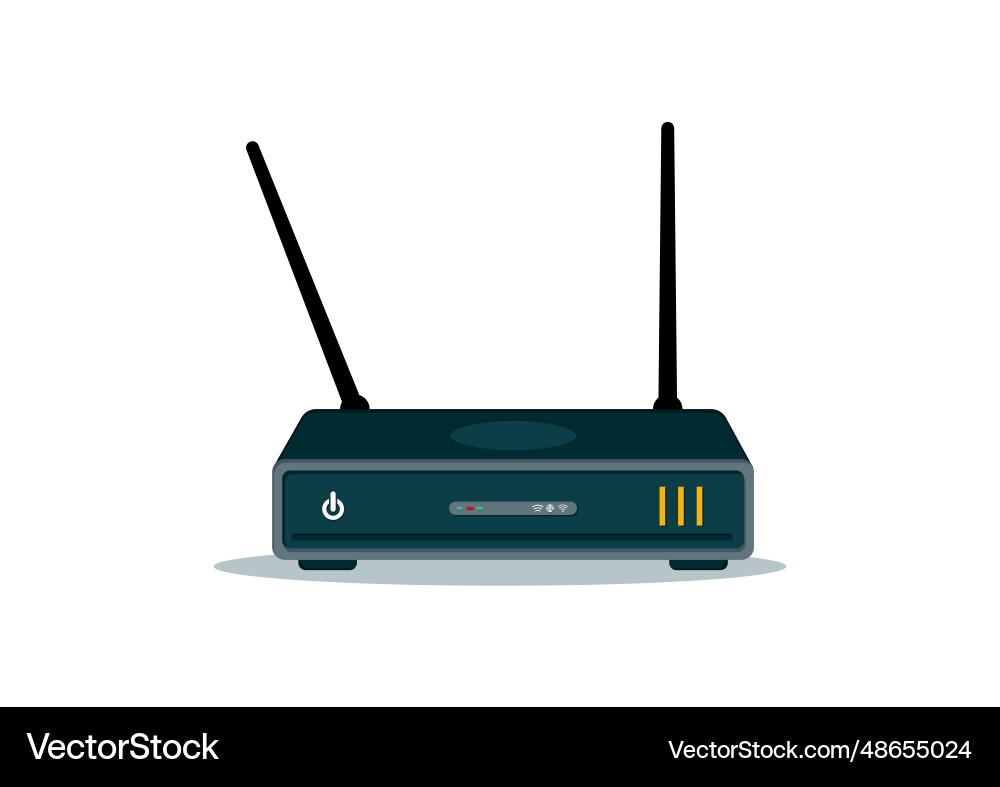 Wifi router flat design wireless isolated Wifi router flat design wireless isolated Vector Image