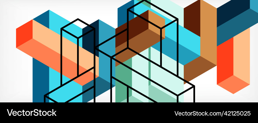 Abstract background 3d cubes cubic elements Abstract background 3d cubes cubic elements vector image