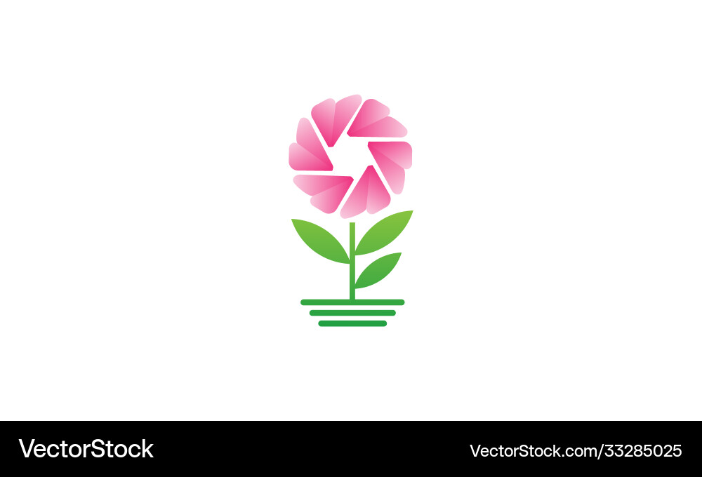 Abstract flower shutter camera lens photography Vector Image