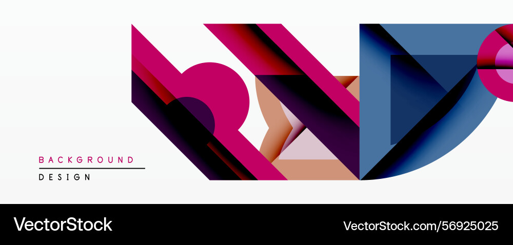 Abstract geometric composition overlapping shapes Vector Image