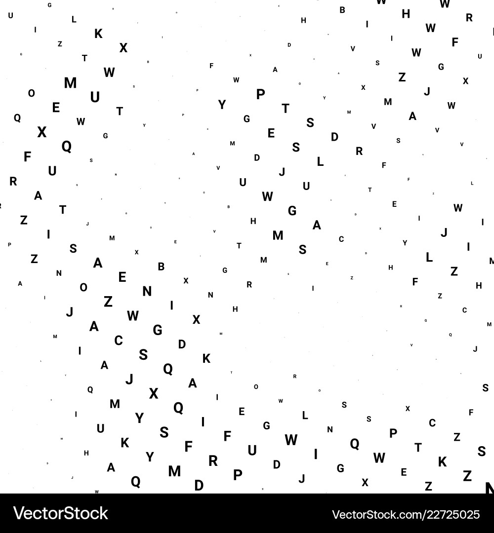 Abstract halftone texture with letters Vector Image