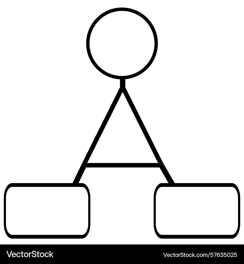 Abstract of a simple flowchart with circle vector image