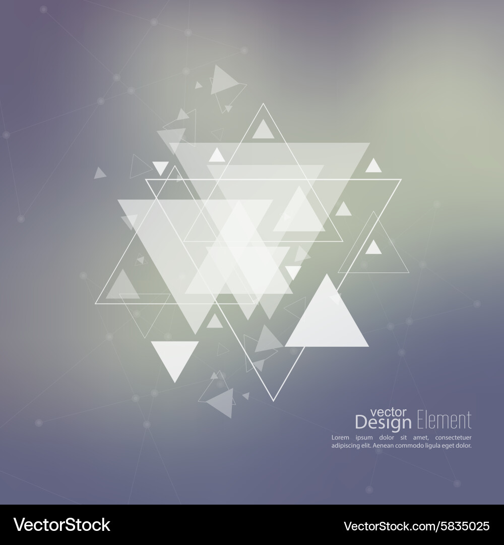 Angular Blurred Triangle Background Vector Image
