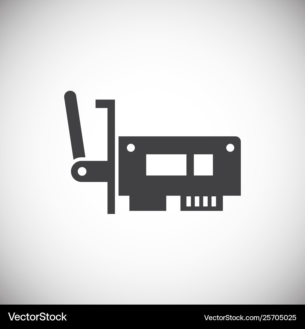 Computer hardware icon on background for graphic Vector Image