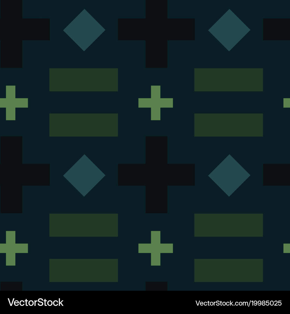 Crosses and rectangles seamless pattern vector image