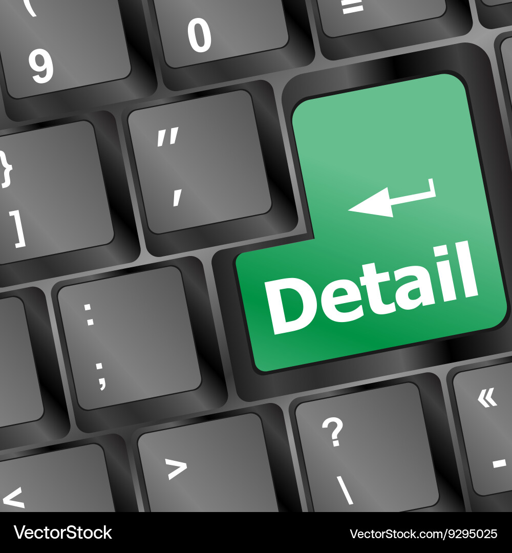 Detail of the keyboard with color key Vector Image