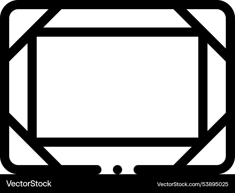 Frame icon thin linear style design isolated Frame icon thin linear style design isolated Vector Image