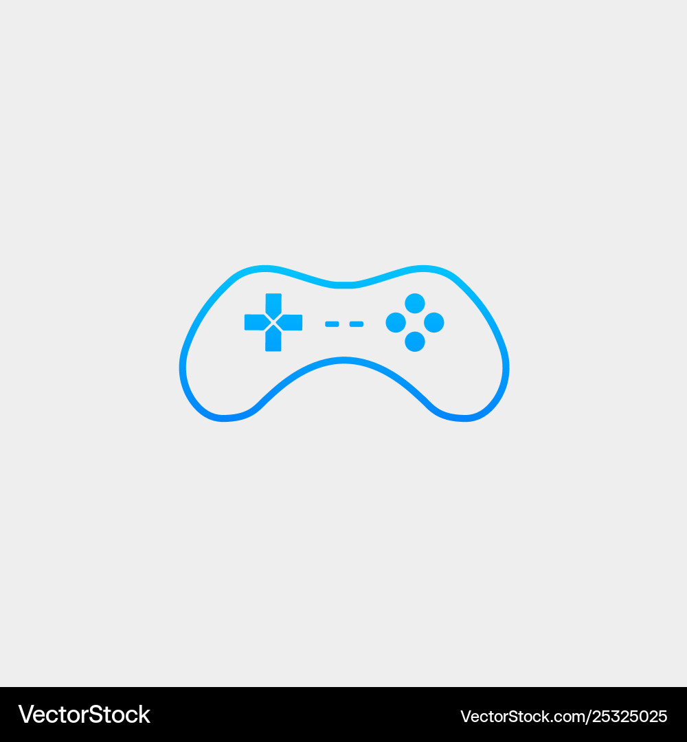Gamepad controller logo template icon element vector image