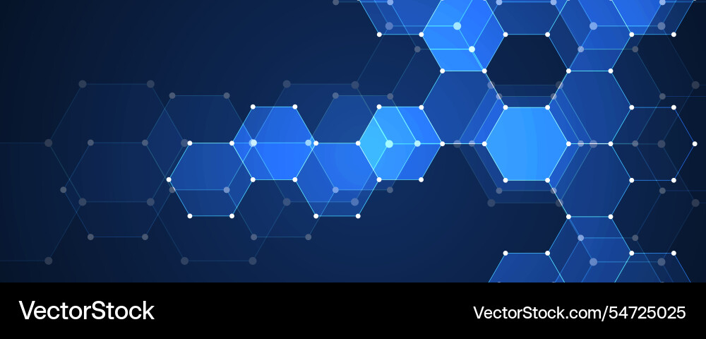 Geometric hexagon abstract science and technology Geometric hexagon abstract science and technology vector image
