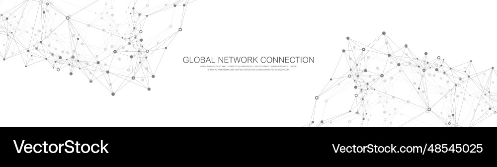 Global network connection banner design template Global network connection banner design template vector image