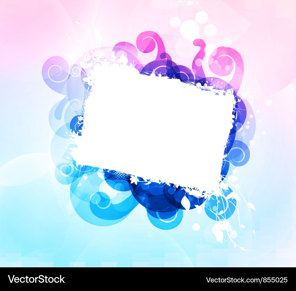 Grunge frame with abstract background vector image