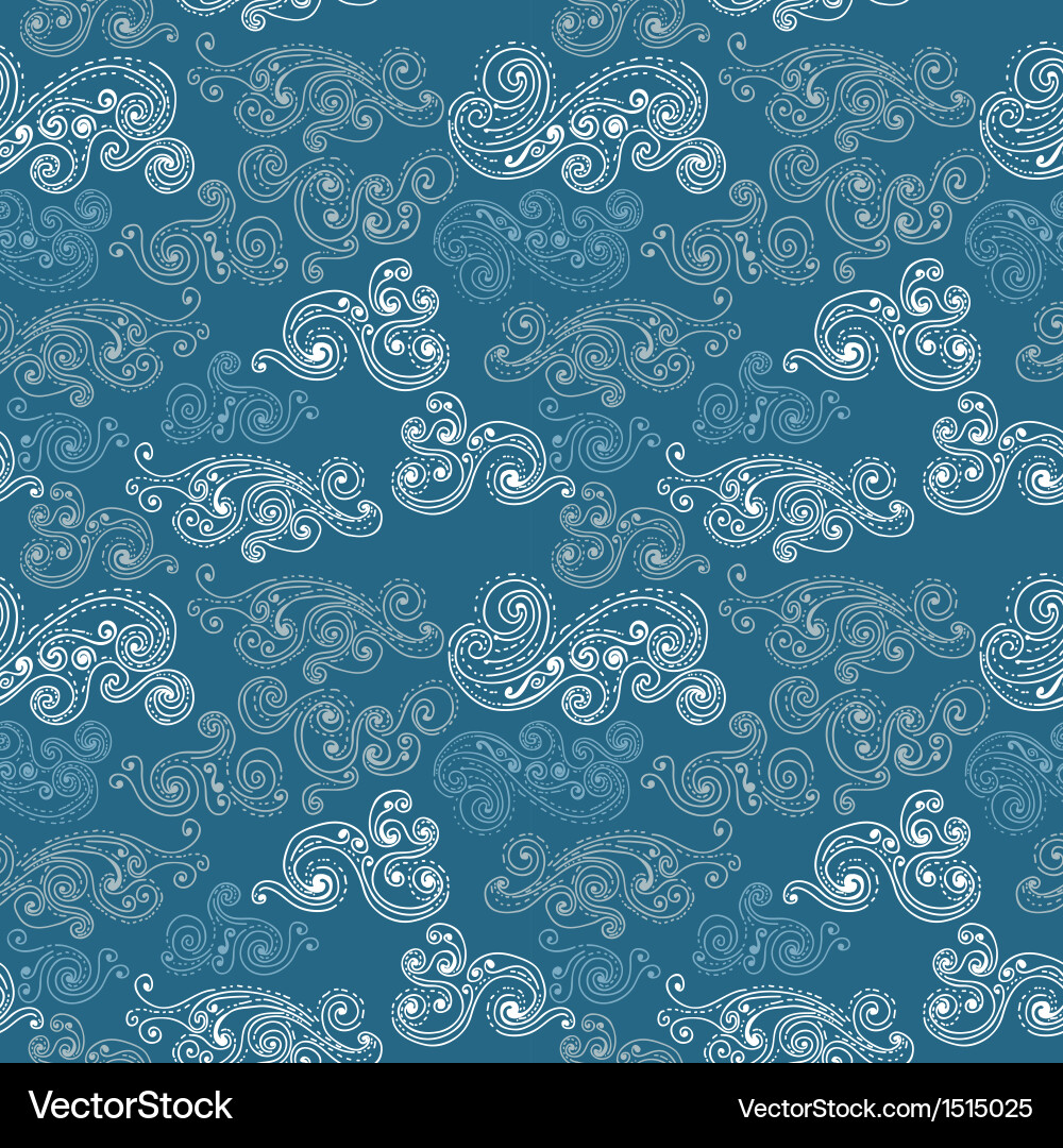 Seamless background with clouds vector image