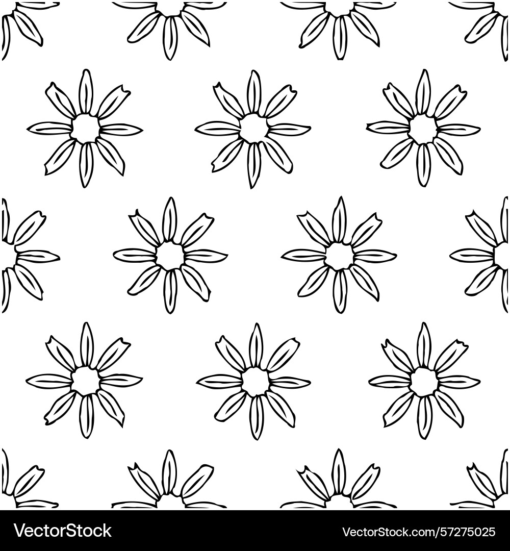 Seamless botanical pattern featuring simple Vector Image