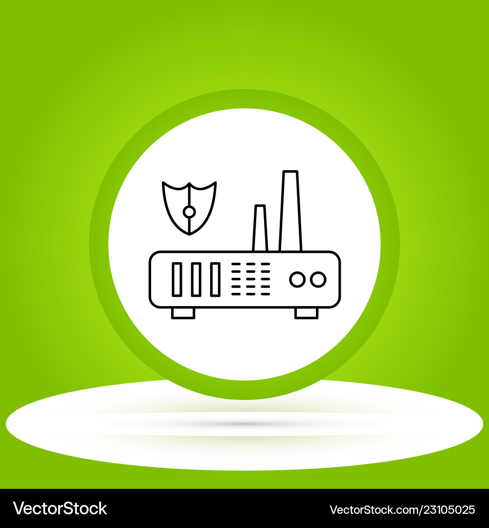 Server icon in creative design with elements vector image
