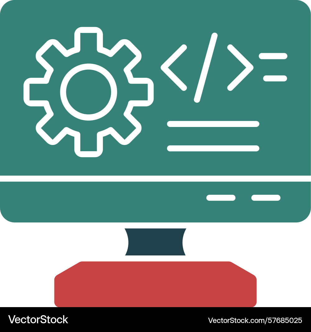 Software glyph multi color icon Vector Image