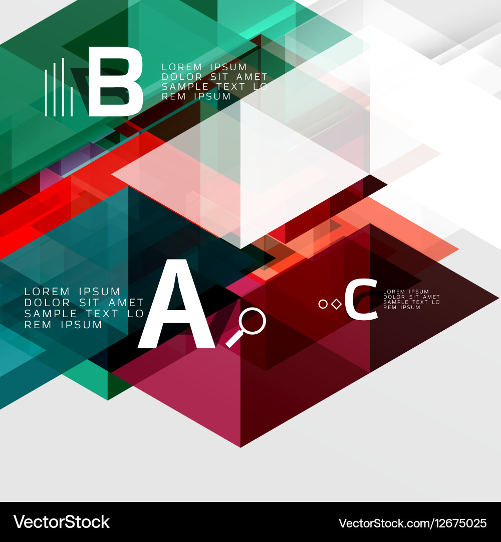 Transparent overlapping triangles Vector Image