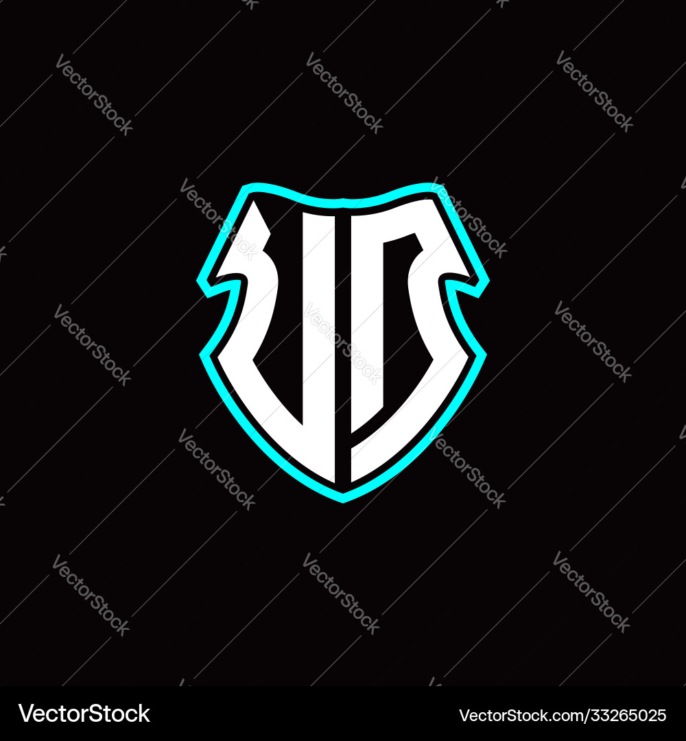 U d initial logo design with a shield shape U d initial logo design with a shield shape Vector Image