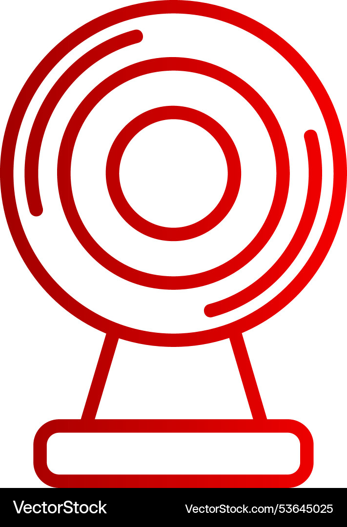 Web cam line gradient icon Vector Image