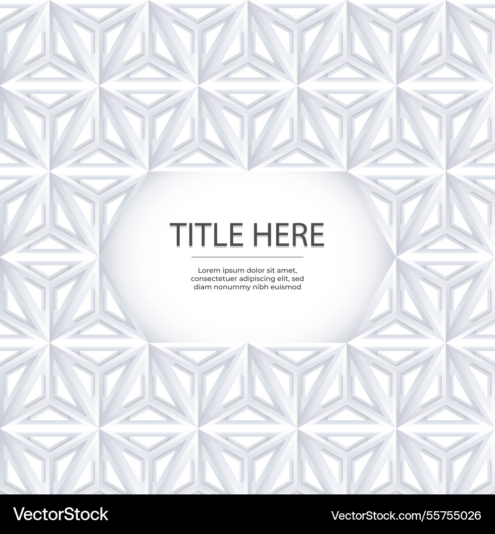 Abstract background with 3d triangles vector image