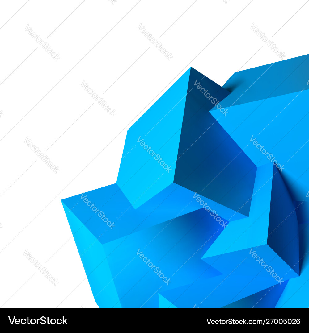 Abstract background with overlapping blue cubes Abstract background with overlapping blue cubes Vector Image